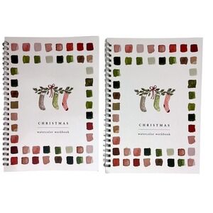 Christmas Watercolor Workbook Festive Beginner 12 Sketches To Paint Creative New